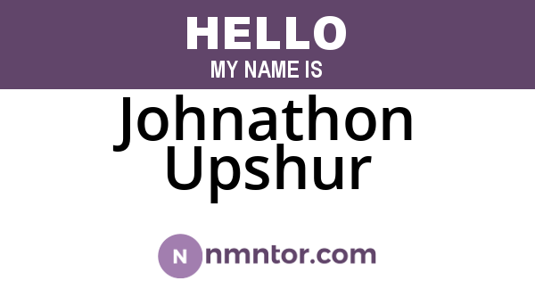 Johnathon Upshur