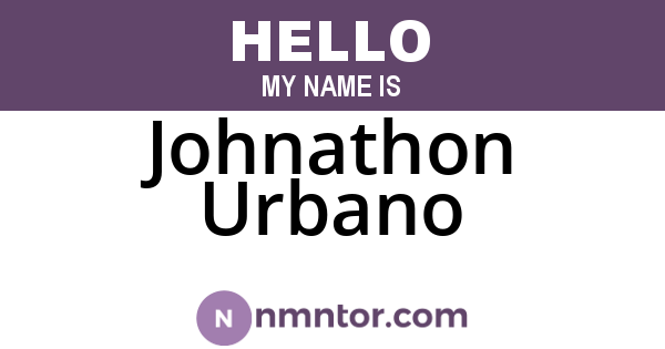 Johnathon Urbano