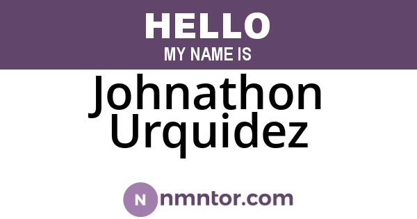 Johnathon Urquidez