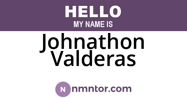 Johnathon Valderas