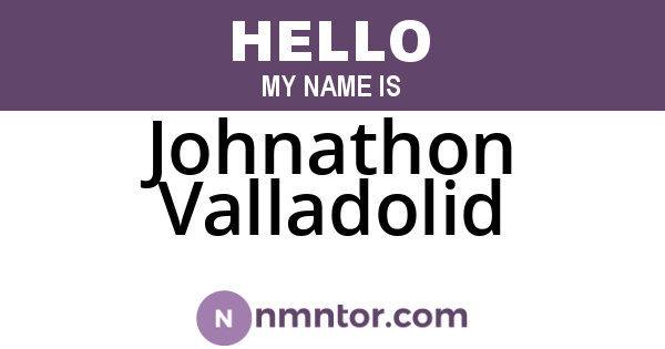 Johnathon Valladolid