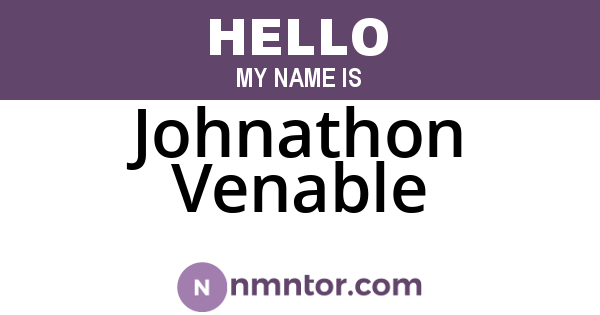 Johnathon Venable