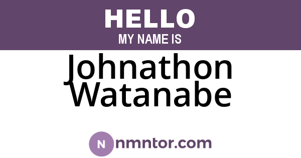 Johnathon Watanabe