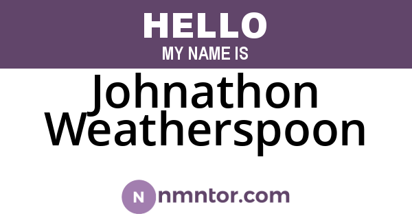 Johnathon Weatherspoon