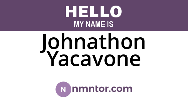 Johnathon Yacavone