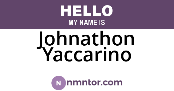 Johnathon Yaccarino