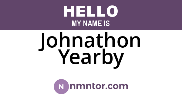 Johnathon Yearby