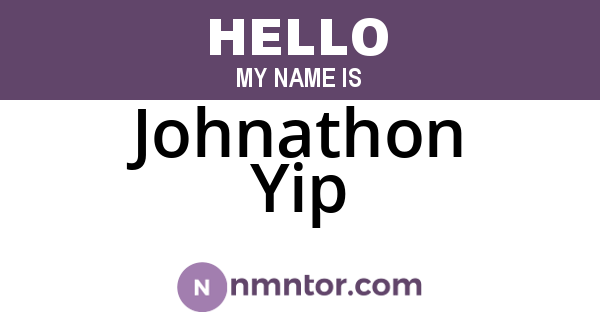 Johnathon Yip