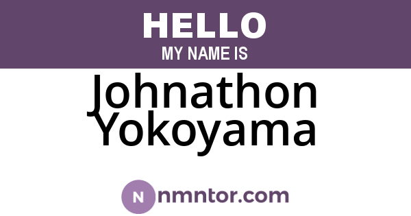 Johnathon Yokoyama