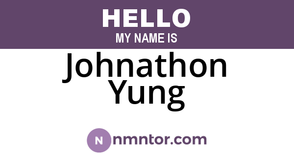 Johnathon Yung