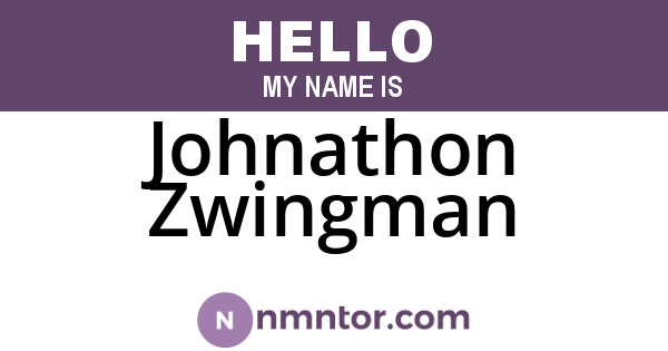 Johnathon Zwingman