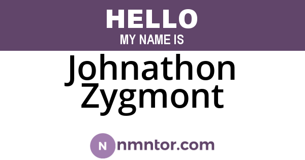 Johnathon Zygmont