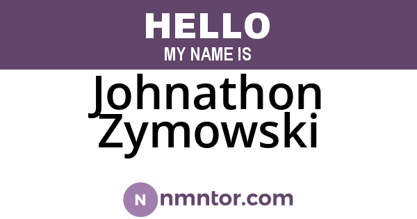 Johnathon Zymowski