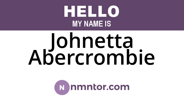 Johnetta Abercrombie