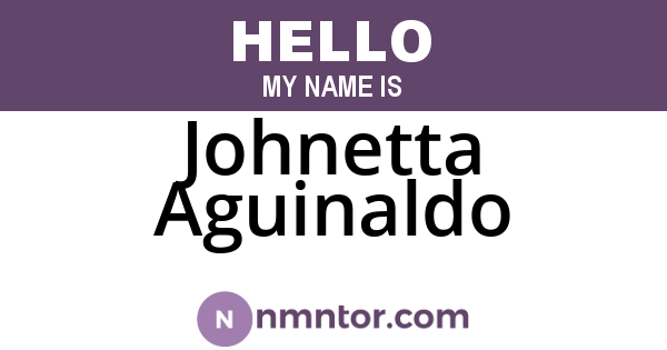 Johnetta Aguinaldo