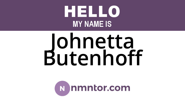 Johnetta Butenhoff