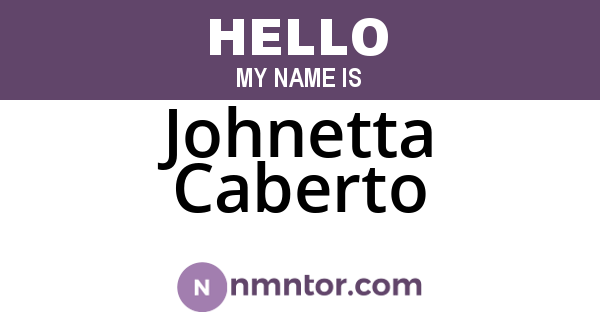 Johnetta Caberto