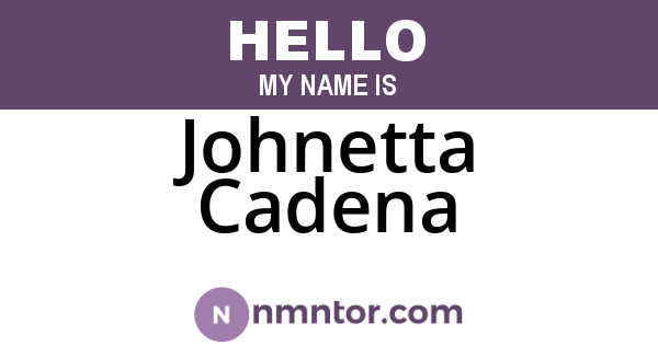 Johnetta Cadena