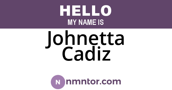 Johnetta Cadiz