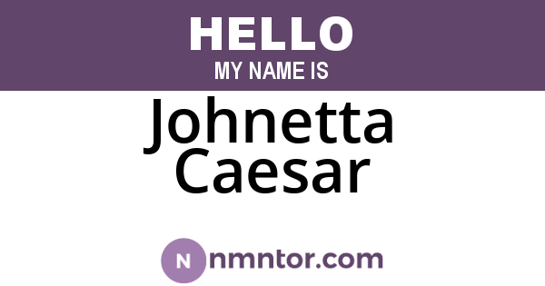 Johnetta Caesar
