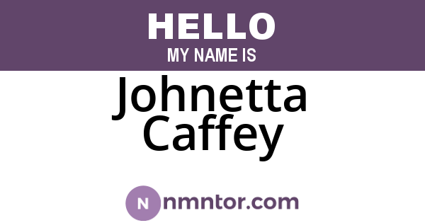 Johnetta Caffey