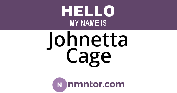 Johnetta Cage