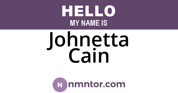 Johnetta Cain