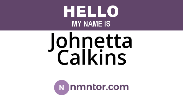 Johnetta Calkins
