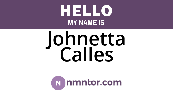 Johnetta Calles