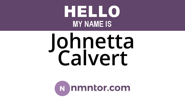 Johnetta Calvert