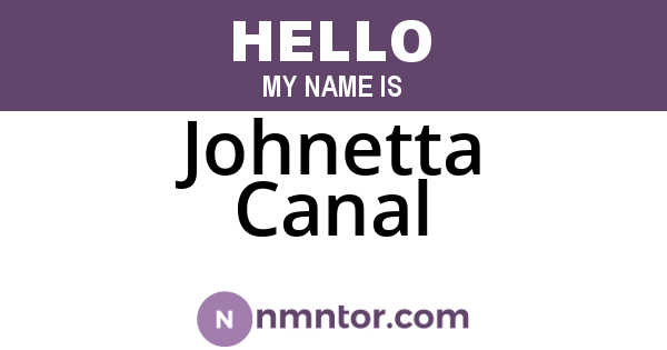 Johnetta Canal