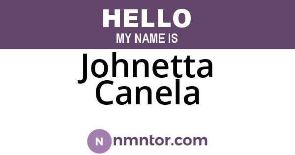 Johnetta Canela