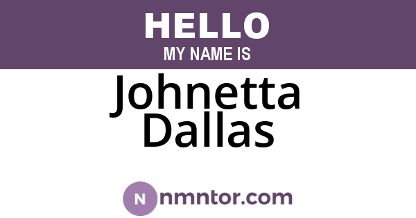 Johnetta Dallas