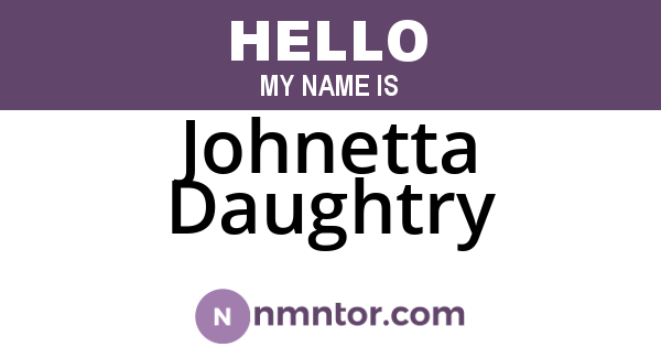 Johnetta Daughtry
