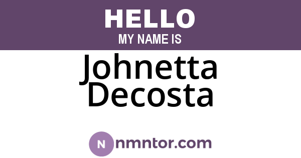 Johnetta Decosta
