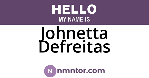 Johnetta Defreitas
