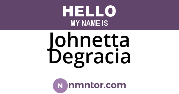 Johnetta Degracia