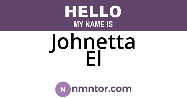Johnetta El