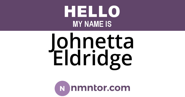 Johnetta Eldridge