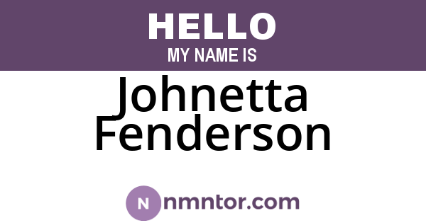 Johnetta Fenderson