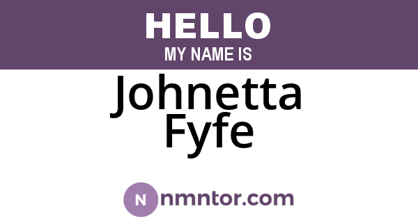 Johnetta Fyfe