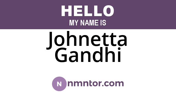Johnetta Gandhi