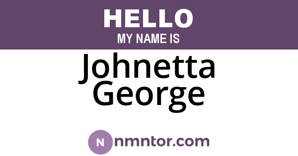 Johnetta George