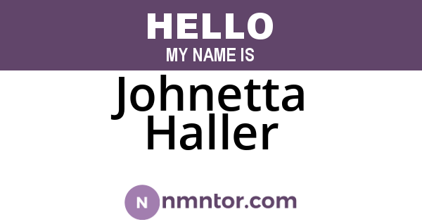 Johnetta Haller