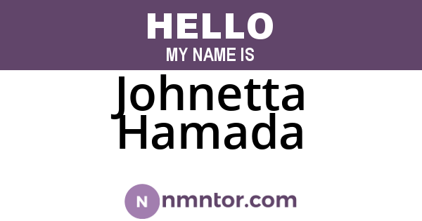 Johnetta Hamada
