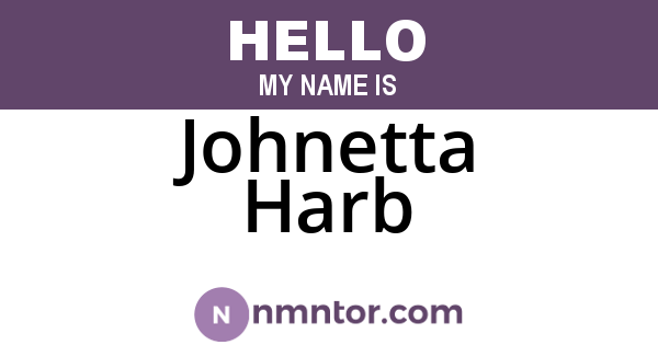 Johnetta Harb