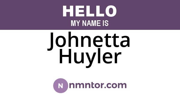 Johnetta Huyler