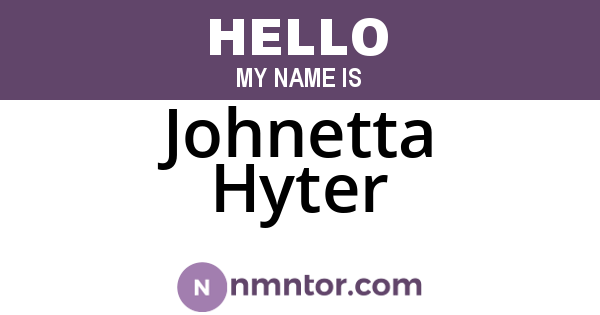 Johnetta Hyter