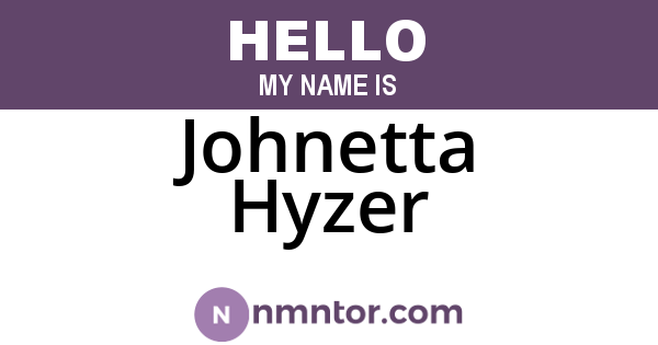 Johnetta Hyzer