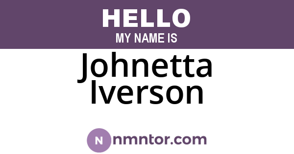 Johnetta Iverson